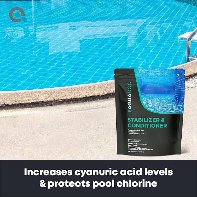 MAV AquaDoc Pool Stabilizer and Conditioner - 5lb - Cyanuric Acid Stabilizer for Swimming Pools - Pool Chemicals Made in the USA