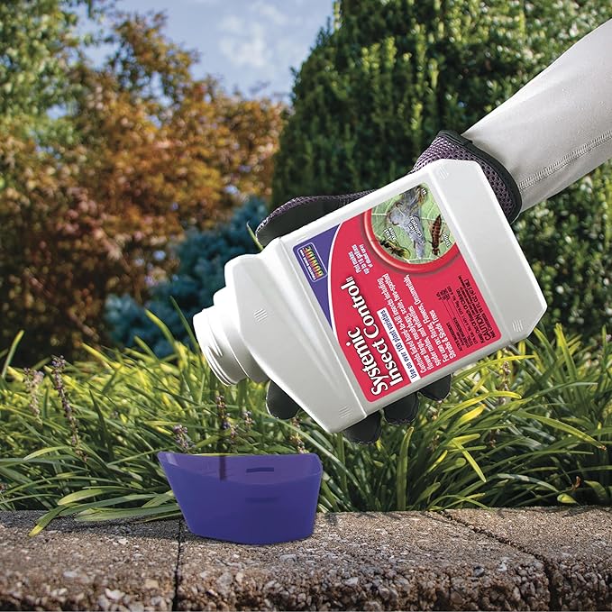 Bonide Systemic Insect Control, 16 oz Concentrate Long Lasting Insecticide for Outdoor Gardening, Makes 16 Gallons