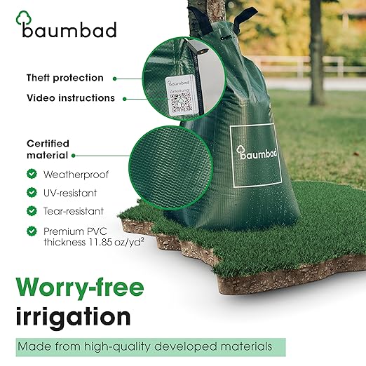 1 Premium Watering Bag 20 Gallons PVC UV Resistant Slow Release Watering Tree Bag in Green Visit The baumbad Store (6, 20 Gallons)
