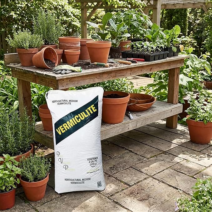 PVP Industries 4 Cubic Feet of Medium Vermiculite - Professional Grade Soil Conditioner and Additive for Seed Germination, Rooting, Hydroponics and Greenhouse or Garden Use