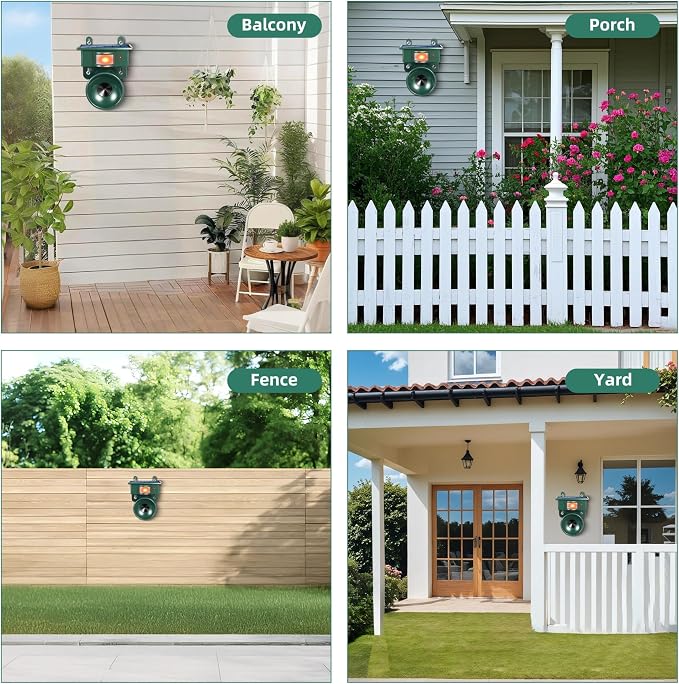 2026 New Solar Ultrasonic Bird Repellent Devices Bird Repeller Outdoor Motion Activated Bird Deterrents for Outside Pigeon Repellent Woodpecker Goose Deterrent for Rooftops Balconies Porch Patio