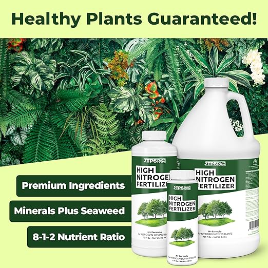 High Nitrogen Fertilizer – Liquid Plant Food for Rapid Green Growth, Strong Vegetative Development & Deep Leaf Color, 1 Gallon