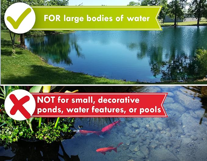 Blue Lake and Pond Dye - One Gallon of Professional Lake & Pond Dye - Treats Up to 1 Acre - Royal Blue Color - Safe for Fish, Wildlife, Pets & Children (Pack of 2)