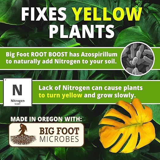 Big Foot Probiotic Root Boost Water Soluble Powder For Established Plants and Transplants - GROW ROOT SIZE, Increase Nitrogen, Grow New Plants from Cuttings, Pea Inoculant - 15 Pounds