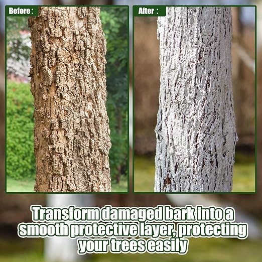 Kathfly 1 Pack Tree Paint Kit Tree Whitewash Trees Trunk Protection with Tinplate Container Whisk Brush for Fruit Nut Ornamental Trees Sapling Garden Yard Orchard (7" Whisk,Small Blue Brush)