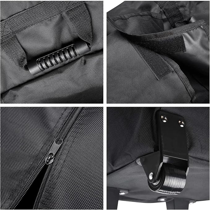 Waterproof Wheeled Canopy Bag 11.8 x 11.8 x 63 Replacement Canopy Roller Bag Outdoor Instant Canopy Storage Bag with Handles 1680D - Roller Bag Only(Without Canopy)