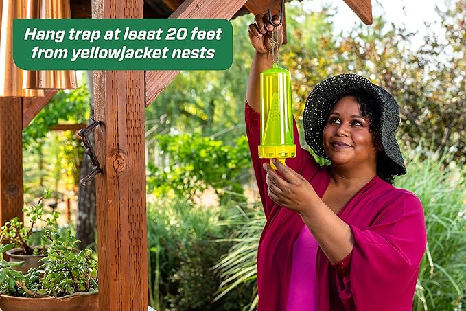 RESCUE! Reusable Yellowjacket Trap - 2 Pack + 2 Four-Week Refills