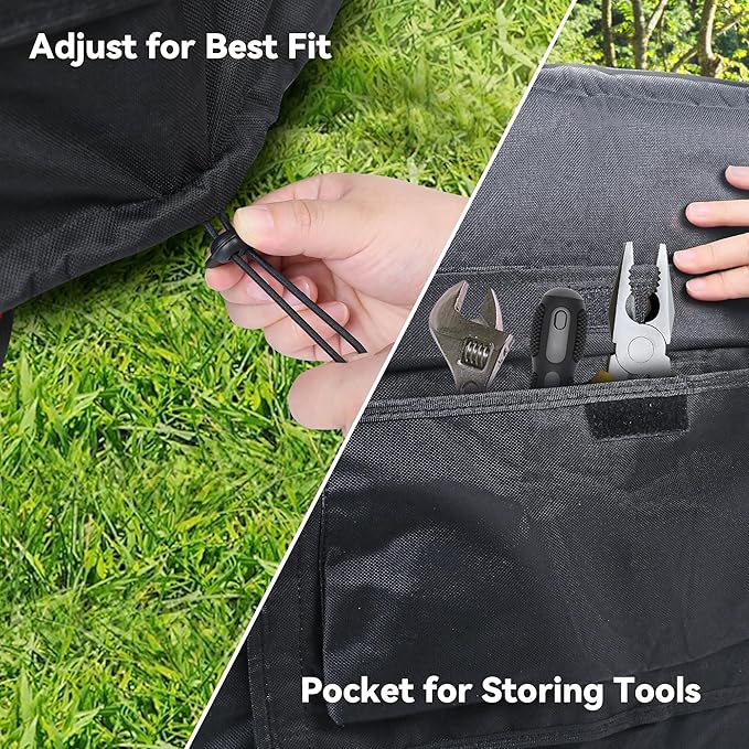 Outdoor Generator Cover While Running Universal Portable Generator Tent for Most Generators Up to 4000W, 21.7 x 13.8x17.4 inches,Can Be Rolled Up and Opened All Around, Black