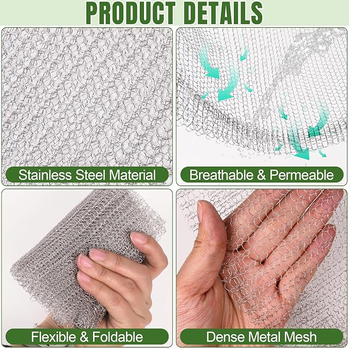 8 PCS 10 Gallon Root Guard Gopher Proof Wire Baskets, Stainless Steel Gophers Moles Voles Proof Mesh Baskets, Underground Cages for Protecting Plant Roots, Trees, Flowers, Crops, Tubers