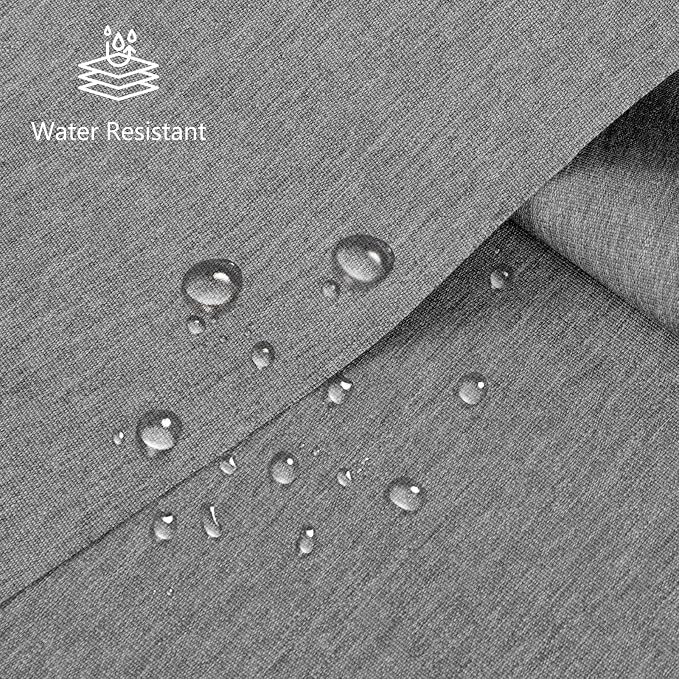 Waterproof Canvas Fabric by The Yard, 58inch 600D Upholstery Fabric Polyester Material Outdoor Water Resistant Material for Sewing Chair Patio Cushion Bag Sofa Seat Repair, 5 Yard Flaxen Grey