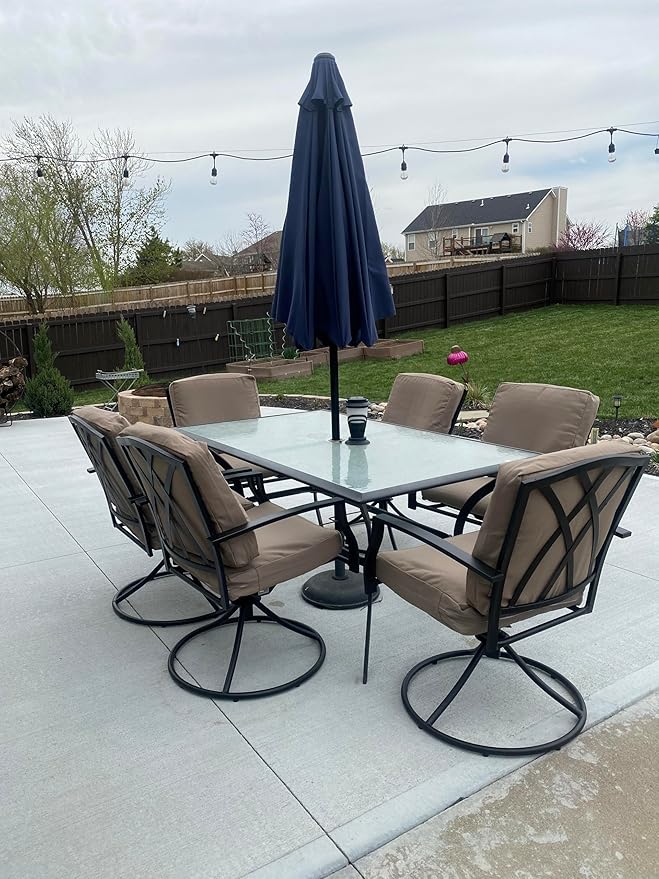 FLYMEI Patio Cushion Covers 20x20x2 Waterproof Outdoor Cushion Cover Replacement 4Packs Outdoor Seat Cushion Slipcover for Rattan Chair Sofa, Taupe