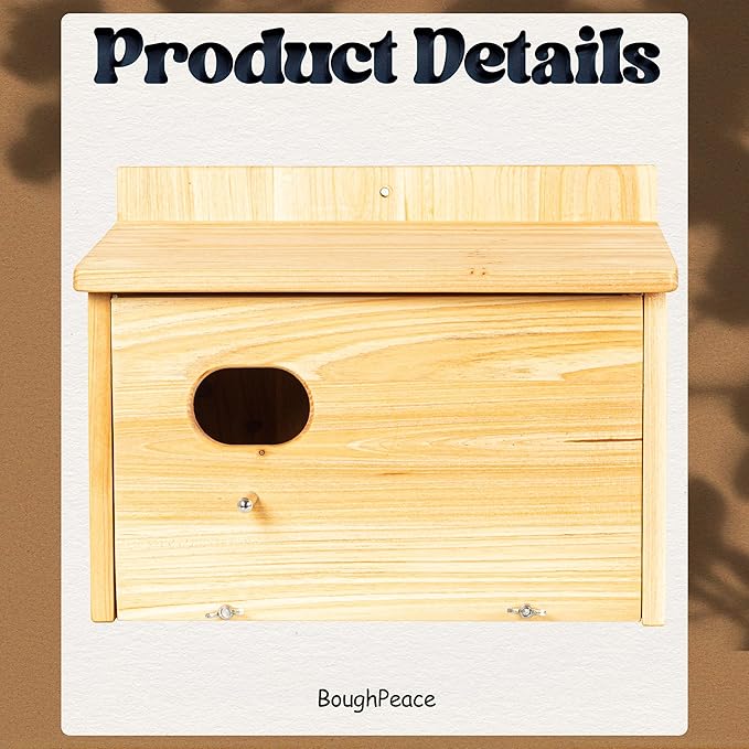 Wooden Bird Houses for Outside Birdhouses Nest Bluebird House for Cardinals Finch Wren Swallow for Garden Viewing 1C