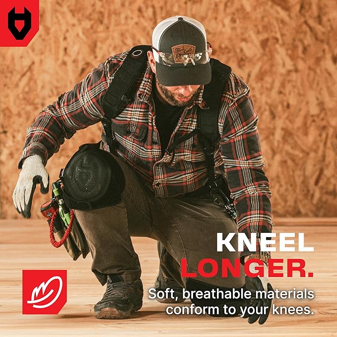 NoCry Gel Knee Pads for Men and Women with Soft Foam Cushion — Waterproof Anti-Slip Cap and Easy to Use, Adjustable Non-Slip Straps — Durable, Lightweight Design — Perfect for Gardening Work