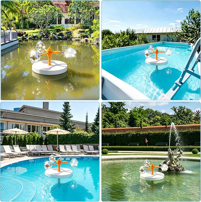 Duck Deterrent for Pool Floating Reflective Bird Scare Device, Automatic Swinging, Keep Birds Ducks Away from Your Backyard, Pool, Boat and Garden Roof