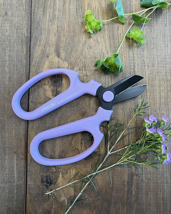 Garden Pruning Shears Scissors Carbon Steel Blades 6.7 In, Snapdragon - Lavender