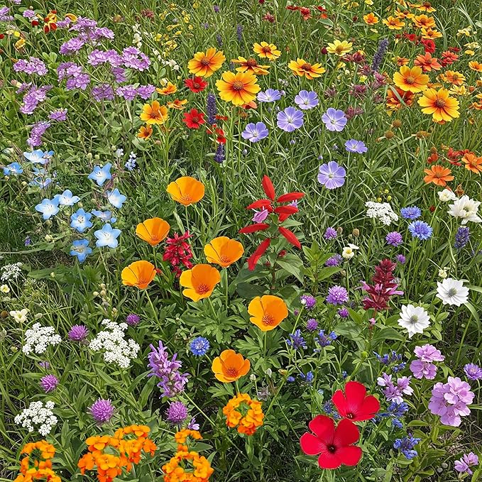Ferry Morse Wildflower Seeds - Cool Season Mix, Non-GMO, Full Sun - 1 lb