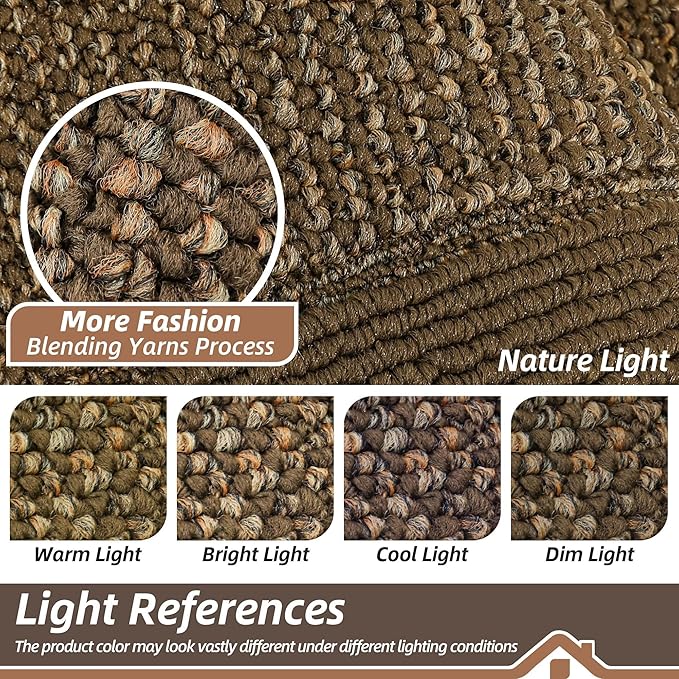 BEQHAUSE Indoor Door Mat 20" x 48", Dirt Trapper Door Mats Non-Slip Entryway Rugs Washable, Resist Dirt Absorbent Welcome Mat, Low Profile Floor Mats for Front Back Door and Entryway, Brown