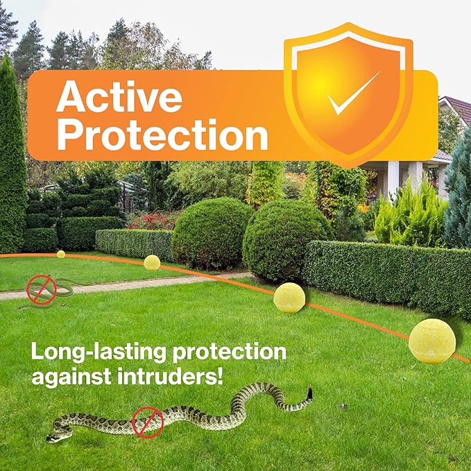 Natural Snake Repellent Balls 15 Pack – Travel, Indoor & Outdoor Snake Deterrent for Yard, Garden, Garage, Camping, RVs, Sheds & Basements | Long-Lasting Protection, Safe for Pets & Plants