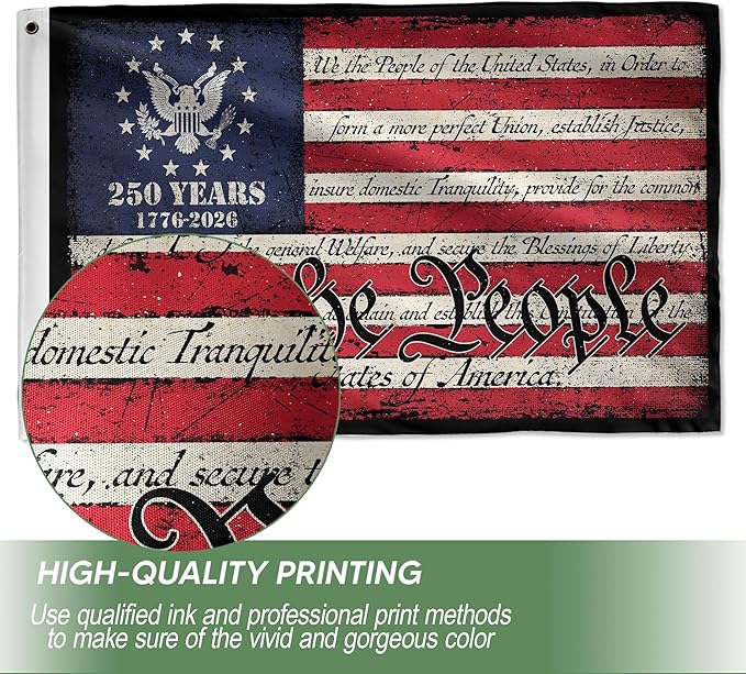 250 Anniversary Usa Flag, Commemorative House Flags, Two-sided Design 3x5 Ft, Patriotic Flags 3
