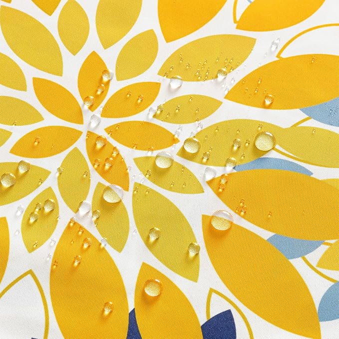 Floral Outdoor Pillow Covers Waterproof Spring Throw Pillow Cases Yellow Blue 16x16 Inch Set of 2 Decorative Summer Cushion Covers for Patio Furniture Garden Bench Porch Sofa
