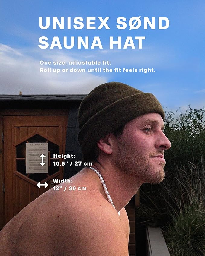 Sauna Hat – Natural Merino Wool Sauna Accessory for Heat Protection – Eco-Friendly, Lightweight & Durable