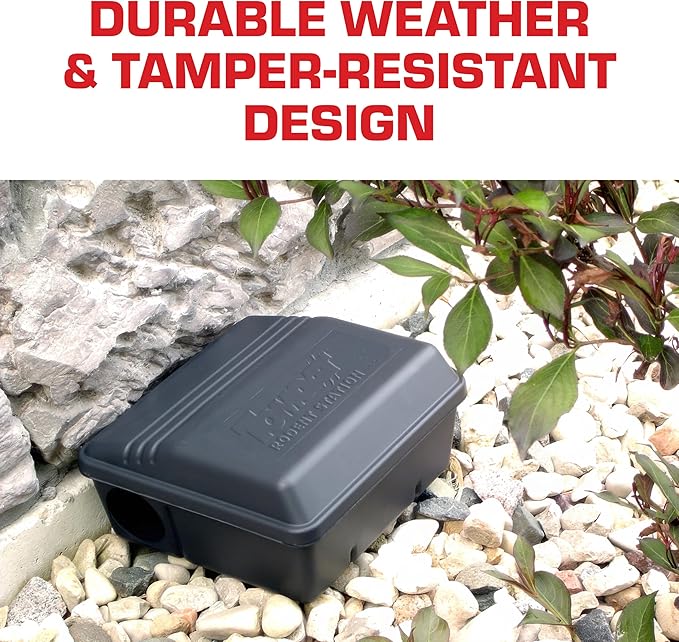 Tomcat Rodent Station, Includes 1 Rodent Station with 4 Bait-Securing Rods and 1 Security Key - Fits Rat or Mouse Sized Traps (Baits & Traps Sold Separately), Use Indoors or Outdoors