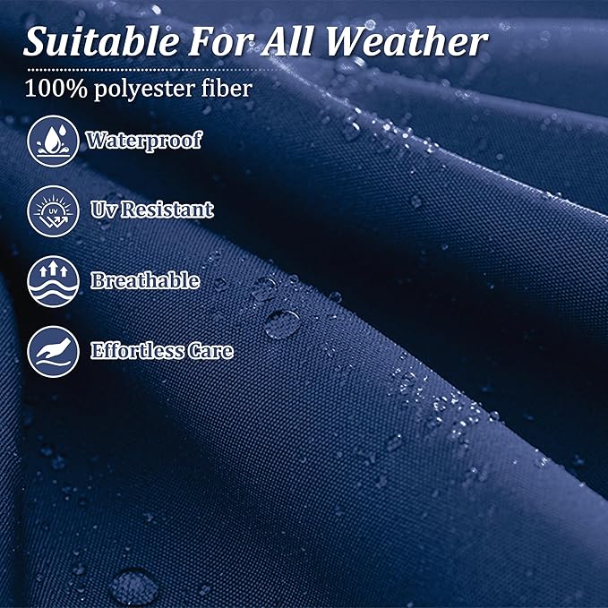 8p Outdoor Cushion Slipcovers Outdoor Patio Cushions Covers Replacement Waterproof with Zipper for 3-Seat Rattan Sofa Patio Furniture Cushion Covers, Covers Only