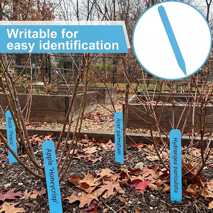 Weysat 100 Pcs 12" Wood Plant Labels for Field or Containers Plant Tags Wood Garden Labels for Seedling Stakes Markers Nursery Seed Tags with Smooth Surface for Pot Herbs Flowers Vegetables