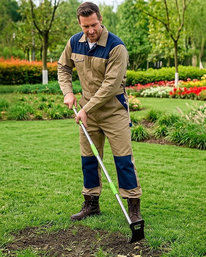 WORKPRO Weed Puller Tool with Long Handle – 2-in-1 Garden Hoe & Weed Rake, 29"-56" Adjustable Manual Weeding Tool, Uprooting Weed Remover Gardening Weeder Tools for Yard, Lawn, Patio and Garden