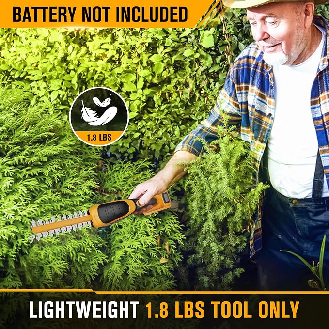 HEINPRO Hedge Trimmer Cordless Compatible with DEWALT 20V MAX Battery (No Battery), Electric Hedge Trimmer Cordless Grass Trimmer, Bush Trimmer Grass Shears Handheld for Yard, Garden, Lawn