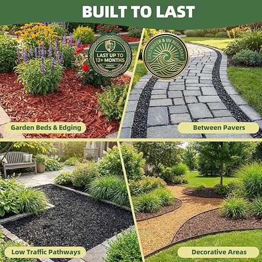 Mulch Glue 2 Gallons - Super Stick Rock Glue for Landscaping Gravel Binder for Pea Gravel, Long-Lasting & Non-Toxic, Covers 2X More Area Pebble Gravel Hold for Paths, Patios & Garden Borders