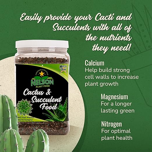 Nelson NutriStar Cactus and Succulent Plant Food - Cacti and Succulent Fertilizer