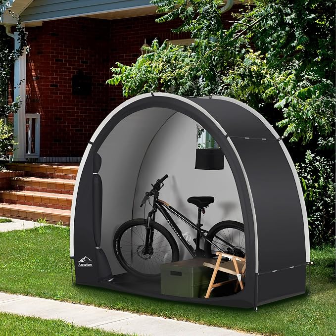 Bike Storage Shed Tent, Waterproof Outdoor Storage Shed for Bicycle, Easy Setup, Portable Storage Tent for Motorcycle,Garden Tools,Lawn Mower