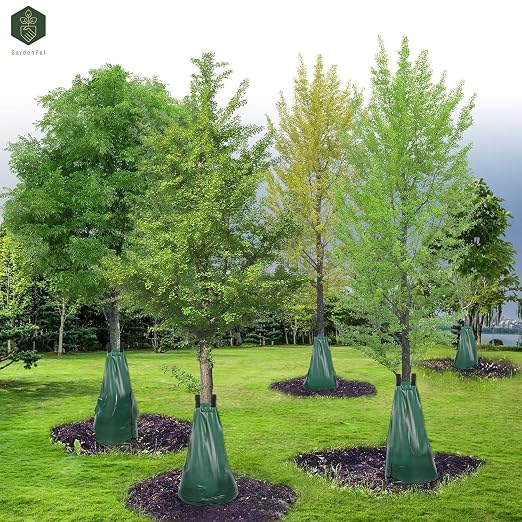 Gardenpal 20 Gallon Tree Watering Bags, Slow Release Water Bag for Trees, Deep Root & Automatic Drip Irrigation System, Reusable, Durable and Refillable (3 Pack)
