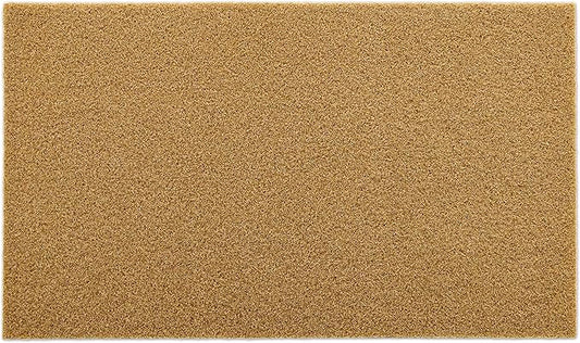 OLANLY Front Door Mat, Low Profile Doormat, Stain and Fade Resistant, Easy to Clean, for Indoor and Outdoor Entrances, Patio Porch or Entryway, Brown (35x23 Inch, Plain Brown)