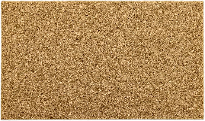 OLANLY Front Door Mat, Low Profile Doormat, Stain and Fade Resistant, Easy to Clean, for Indoor and Outdoor Entrances, Patio Porch or Entryway, Brown (47x32 Inch, Plain Brown)