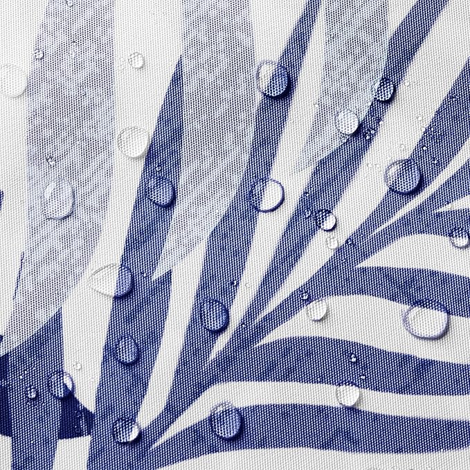 Allorry Outdoor Pillow Covers 18x18 Set of 2 Hawaii Tropics Palm Leaves Navy Blue Floral Pattern Decoration Pillow Covers for Spring Summer Outdoor Waterproof Garden Patio Sofa Bed Decor JB010-F18