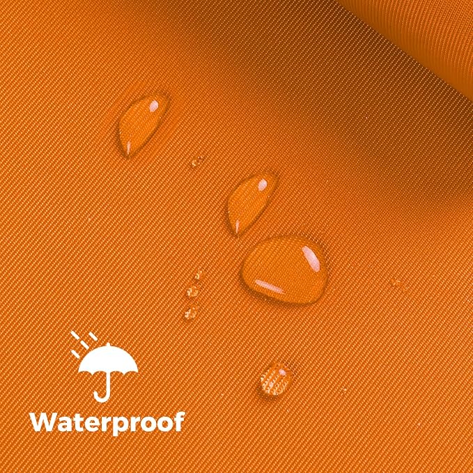 Nylon Fabric, 58"W 420D Waterproof Fabric 2 Yard Ripstop Nylon Material Outdoor Upholstery Twill Sewing Material for Patio Chair, Lining, Cushion, Purse, Tote Bag, Tent, Tarp Cover, DIY Project Orange