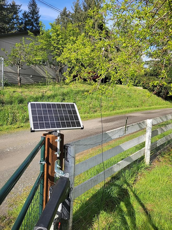 30 Watt Solar Panel Kit (FM125) for Mighty Mule Automatic Gate Openers,Black Cell