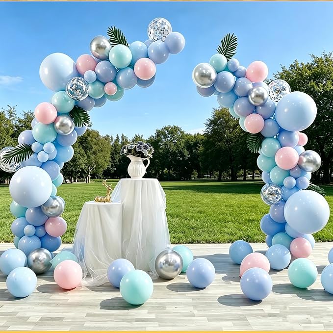 Balloon Arch Kit,Adjustable 8.2FT & 6FT Half Balloon Arch Stand with Base for Birthday Wedding Baby Shower Graduation Party Decorations(Gold)