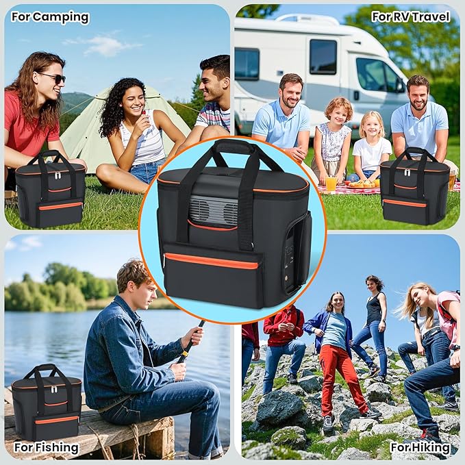 Carrying Bag Compatible with ECOFLOW DELTA 2, Power Station Carrying Bag Compatible with Delta 2, Portable Power Station Carrier Compatible with Eco Flow Delta 2 with Shoulder Strap & Handle