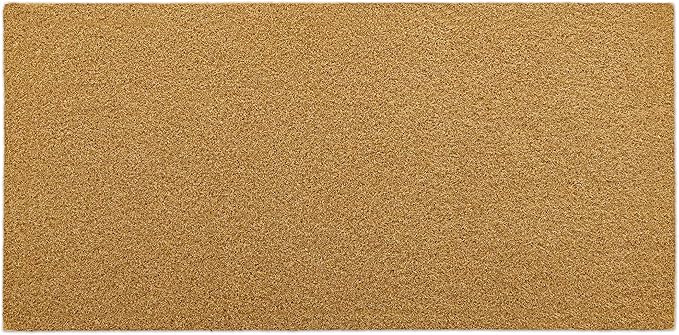 OLANLY Front Door Mat, Low Profile Doormat, Stain and Fade Resistant, Easy to Clean, for Indoor and Outdoor Entrances, Patio Porch or Entryway, Brown (47x23 Inch, Plain Brown)