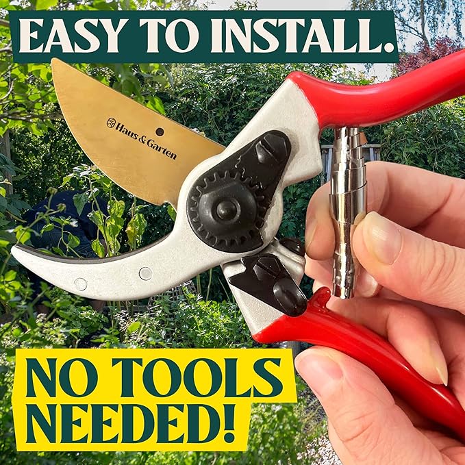 Haus & Garten PrecisionPRO Titanium Bypass Pruning Shears and Replacement Springs Bundle