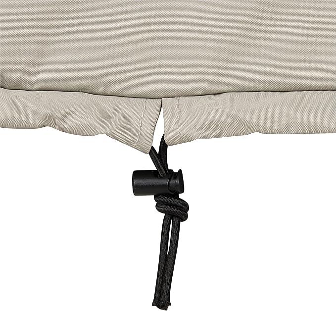 Shine Company Weatherproof Outdoor Rocking Chair Cover Set of 2, 100% Woven Polyester, Elastic Cord with Toggle, Gray, 2-Pack