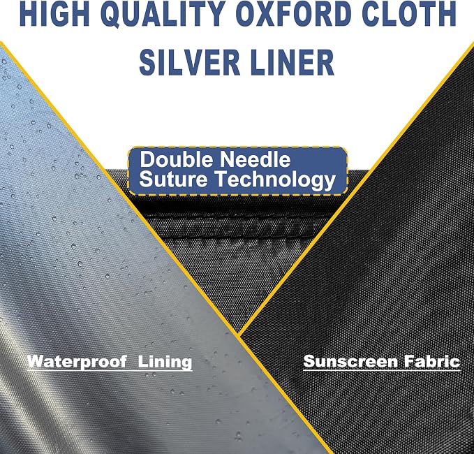 Rectangular Pool Cover for Inflatable Pool, Upgrade Design 420D Heavy-Duty Waterproof Oxford Pool Cover for Above Ground Rectangular Inflatable Swimming Pool with Windproof Buckle (90x60x18IN)