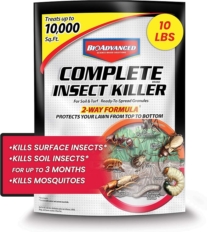 BAYER CROP SCIENCE 700288S Kills Surface Insect Killer for Soil and Turf, 10 lb, Granules