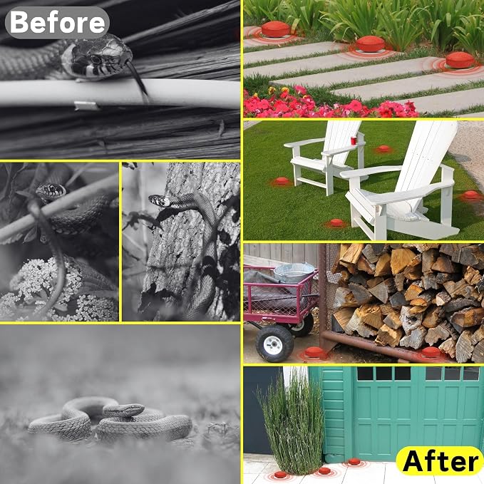 Snake Repellent for Yard Powerful,Snake Away, Keep Snakes Away for Outdoors Pet Safe,Copperhead Rattlesnake Repellent (18, Yellow)