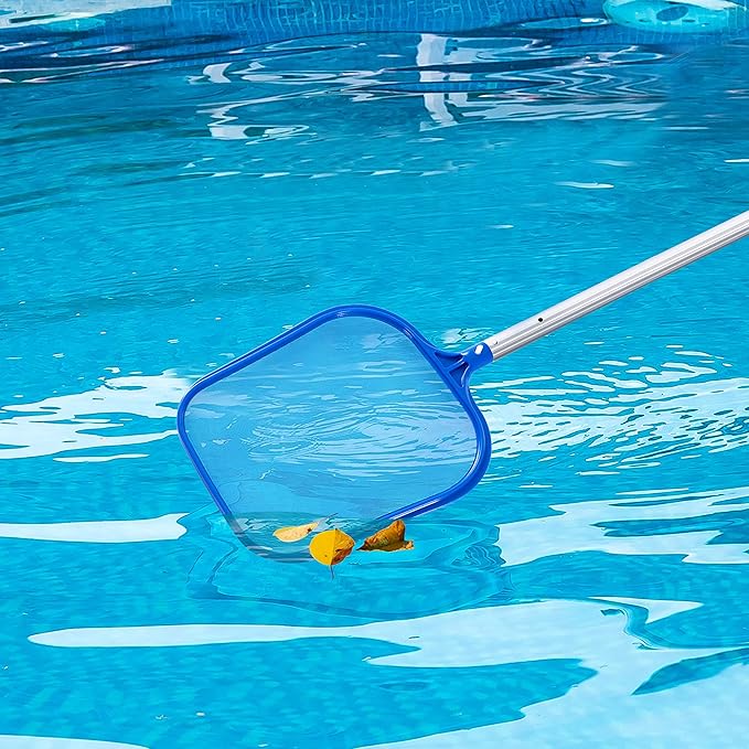 Tavaleu Pool Skimmer - Pool Skimmer Net with Reinforced Frame, Professional Pool Nets for Cleaning, Swimming Pool Leaf Skimmer Net, Ultra Fine Mesh Netting, Clean Remove The Finest Debris Fast