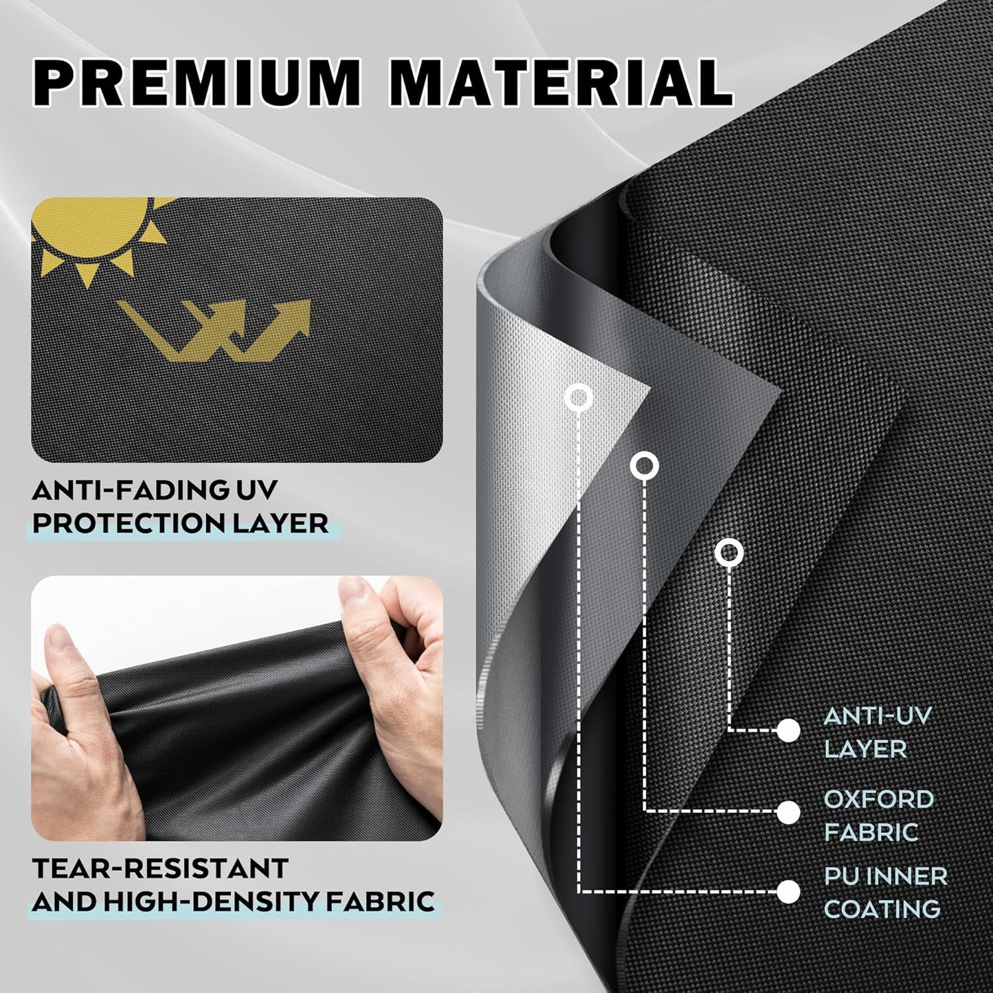 Outdoor Grill Table Cover for Royal Gourmet Dining Cart, Grill Cart Cover for Grills House Movable Kitchen Island and for Feasto Pizza Oven Table