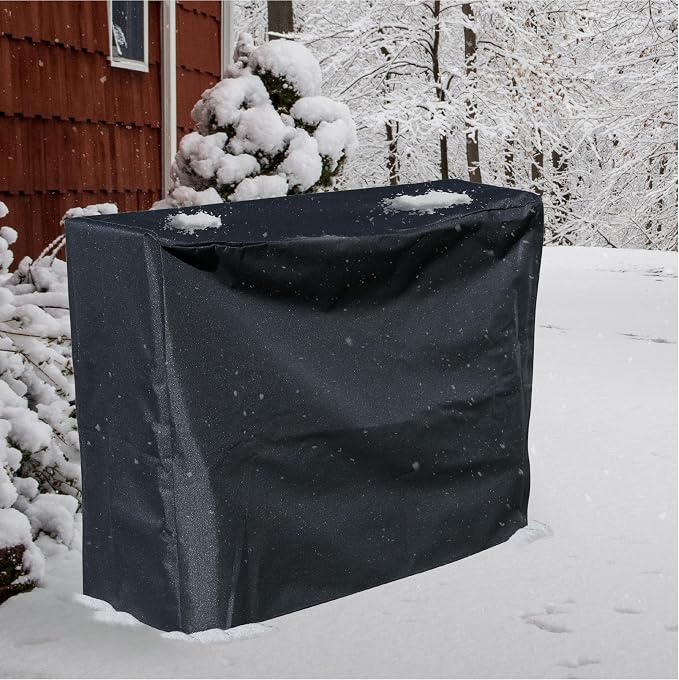 Sunnydaze 2-Foot Firewood Log Rack Cover - Heavy-Duty Weather-Resistant PVC Construction - Black